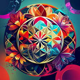 Vibrant Digital Mandala: Symmetry, Color, and Meditative Design