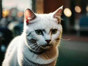Close-Up Portrait of a Striped Cat in Indoor Lighting