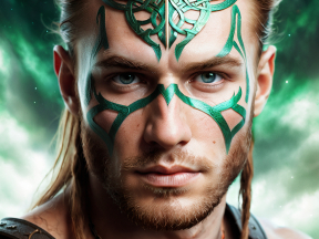 Enigmatic Celtic Warrior: A Fusion of Ancient Art and Fantasy Realms