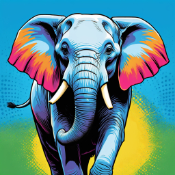 Vibrant Elephant Illustration: A Colorful Celebration of Nature