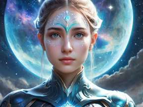 Ethereal Sea Enchantress: A Mystical Fantasy Portrait of the Aquatic Guardian
