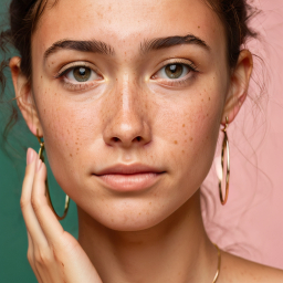 Radiant Close-Up Portrait Highlighting Natural Beauty and Warm Ambiance