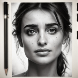 Hyper-Realistic Pencil Portrait of a Woman: Masterful Shading and Detail