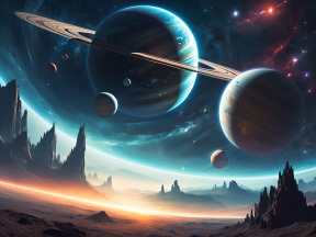 Surreal Fusion: Earthly Landscapes Beneath a Cosmic Sky
