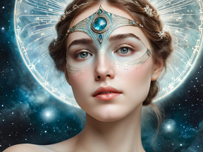 Celestial Enigma: A Cosmic Portrait of Ethereal Beauty