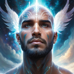 Ethereal Guardian: The Cosmic Mystic with Celestial Markings