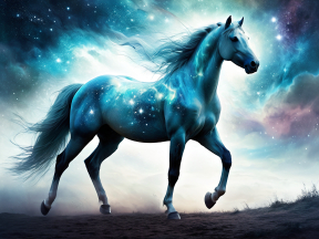 Ethereal Equine: A Majestic Horse Bridging Earth and Cosmos