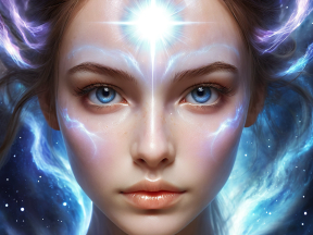 Ethereal Radiance: The Mystical Glow of a Cosmic Enchantress